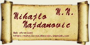 Mihajlo Najdanović vizit kartica